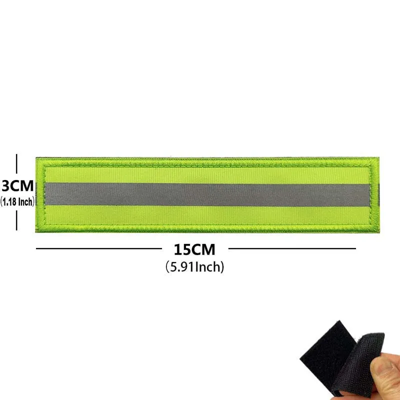 Patch réfléchissant sécurité randonnée velcro sac à dos