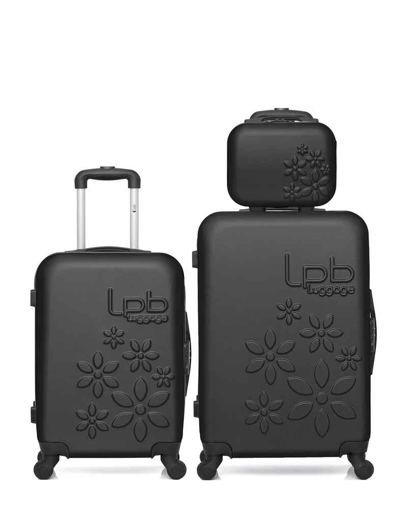 Lot de 3 Valise weekend, valise cabine et vanity ELEONOR