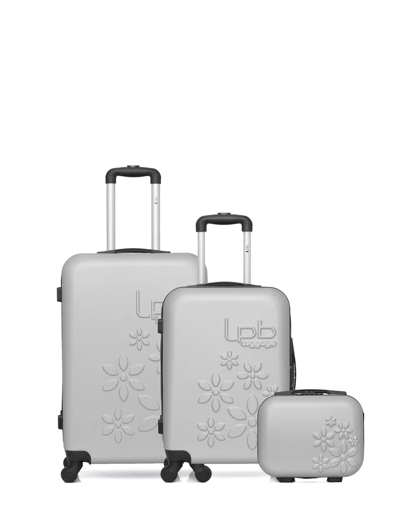 Lot de 3 Valise weekend, valise cabine et vanity ELEONOR