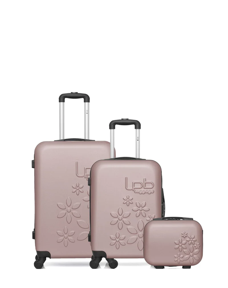 Lot de 3 Valise weekend, valise cabine et vanity ELEONOR