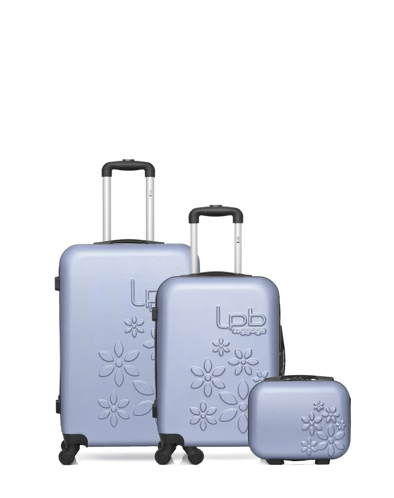 Lot de 3 Valise weekend, valise cabine et vanity ELEONOR