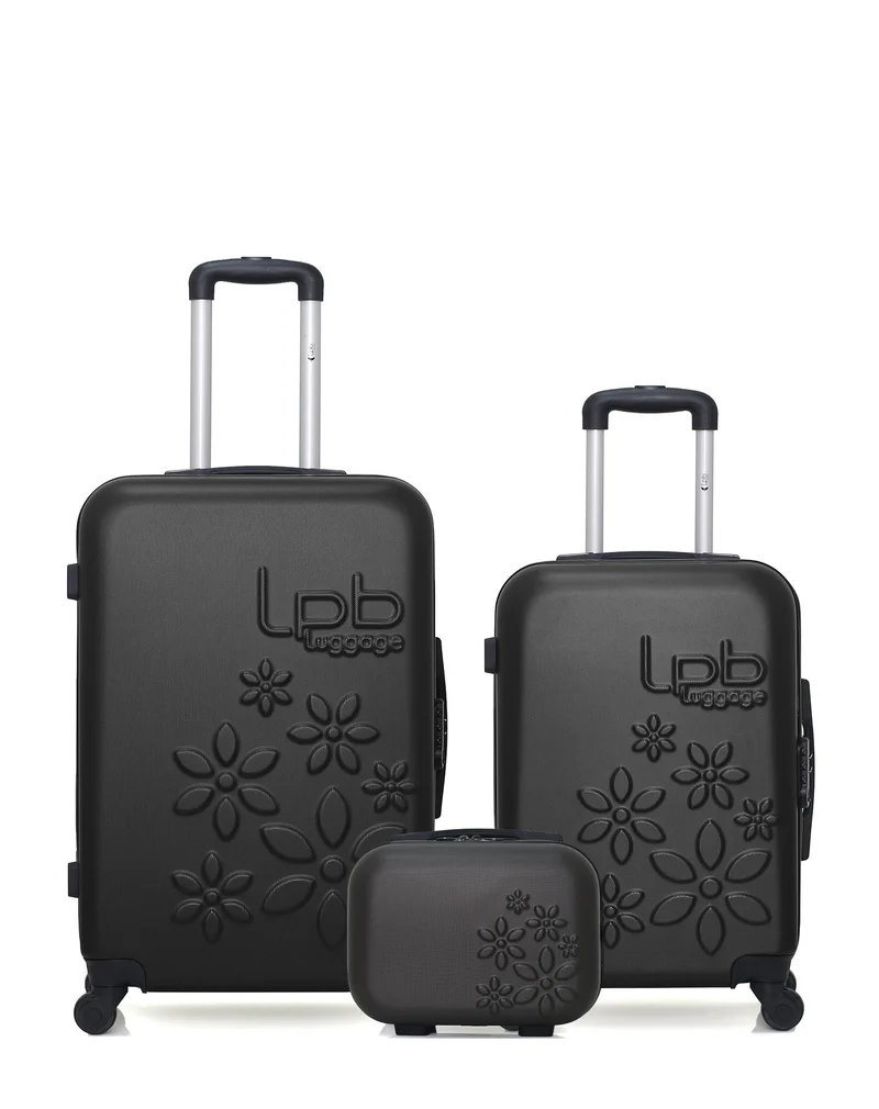 Lot de 3 Valise weekend, valise cabine et vanity ELEONOR
