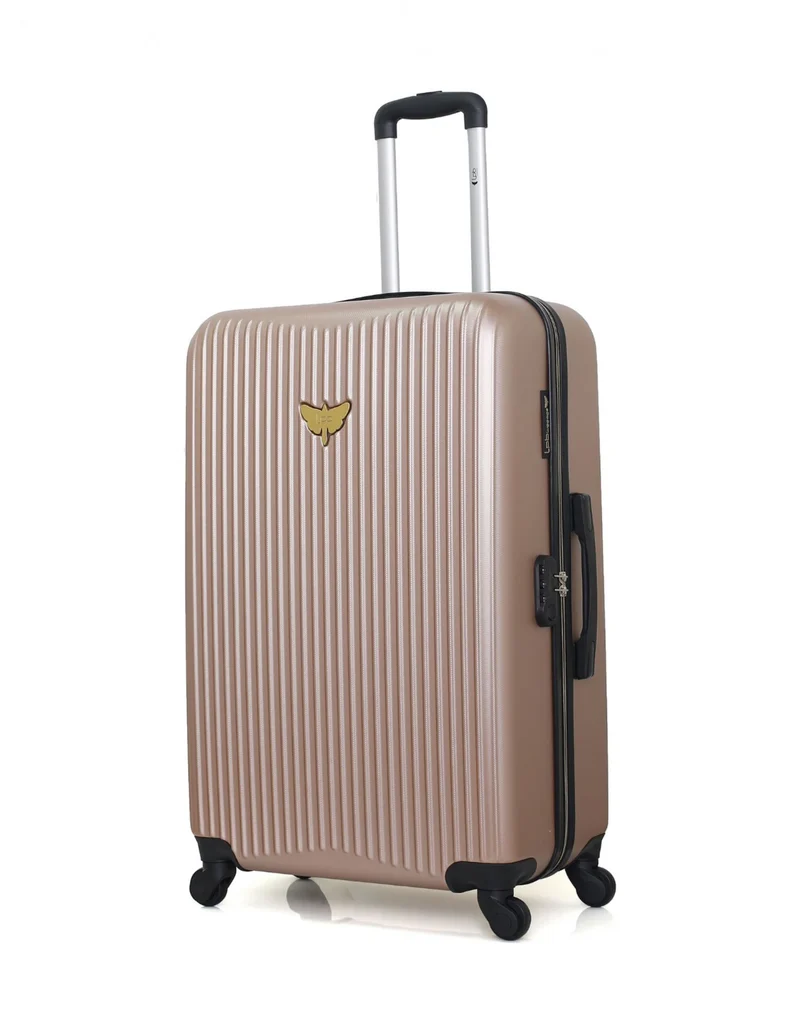 Lot de 4 valises rigides grand format, moyenne, cabine et cabine XXS AGATA