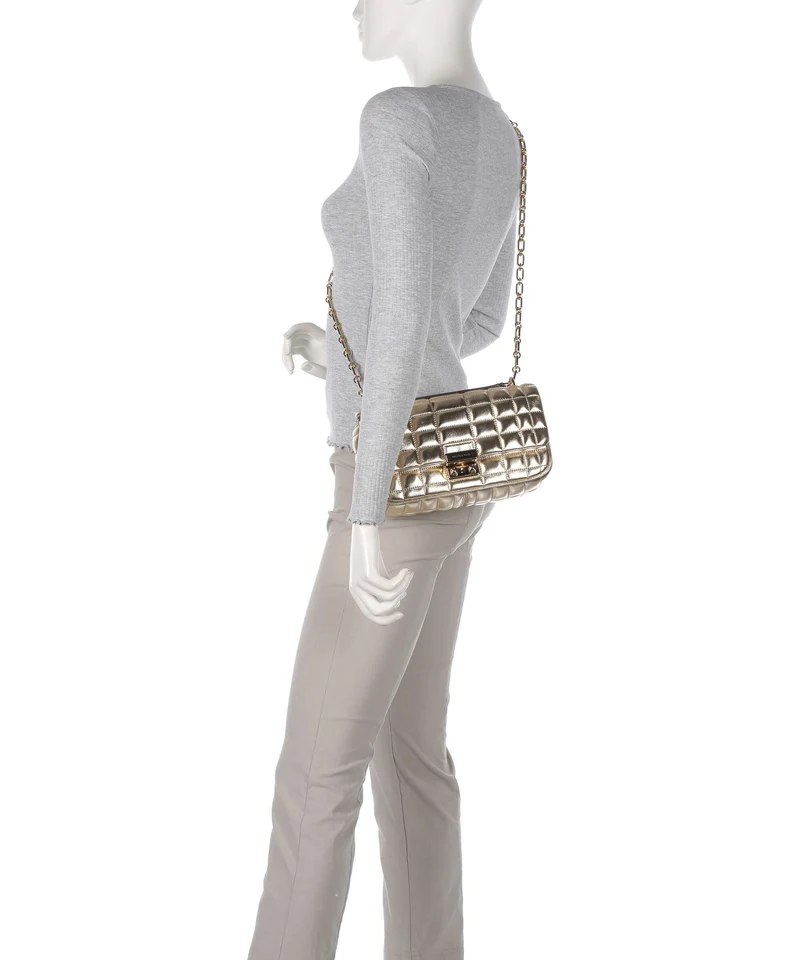 Michael Kors Tribeca Sac porté épaule pale gold