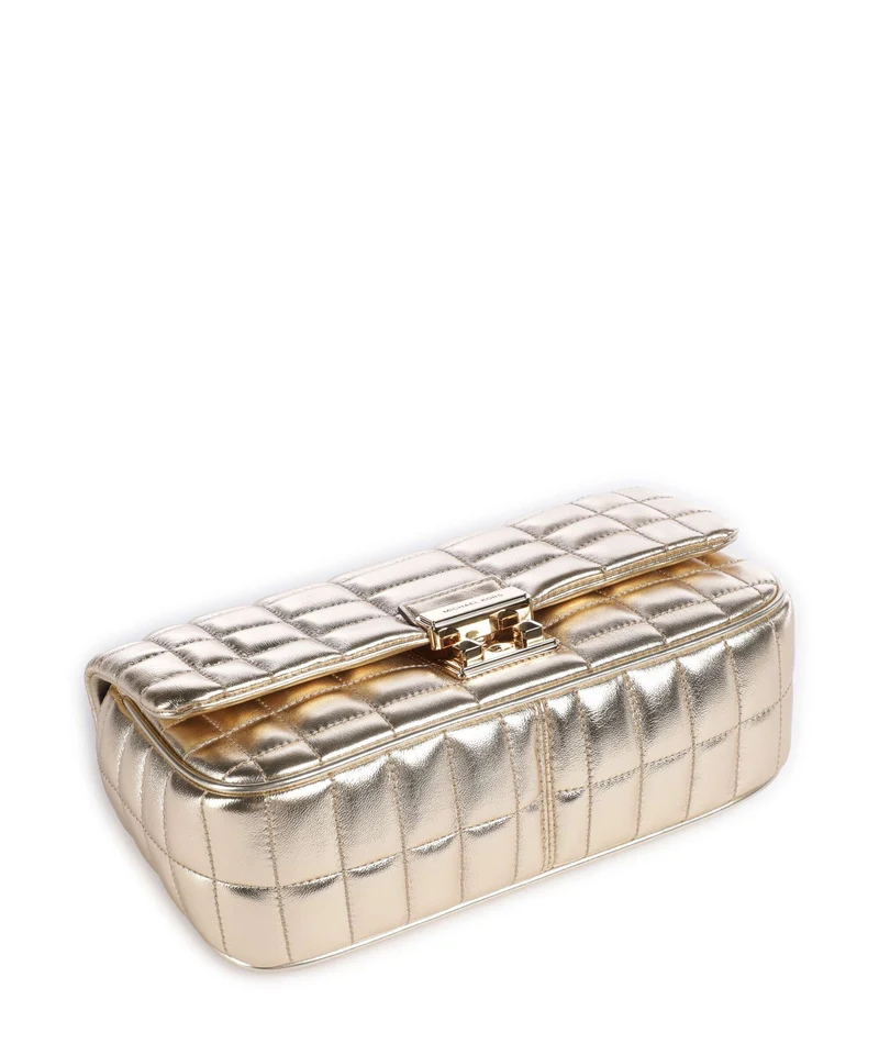 Michael Kors Tribeca Sac porté épaule pale gold