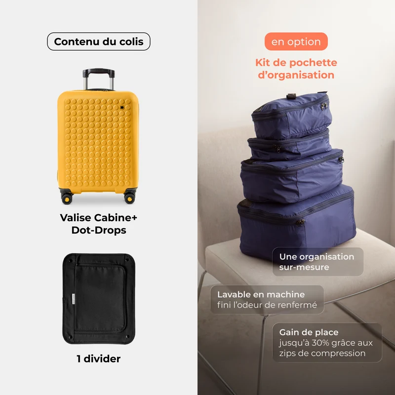 Valise Cabine 40 cm réparable à l'infini - Garantie 10 ans