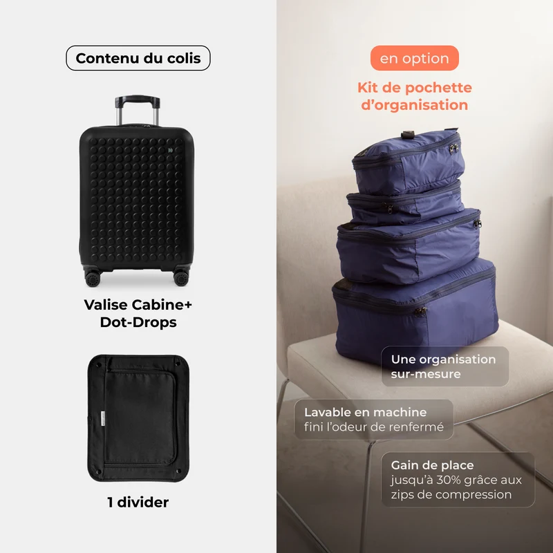 Valise Cabine 40 cm réparable à l'infini - Garantie 10 ans