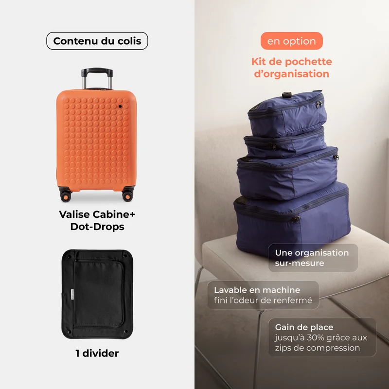 Valise Cabine 40 cm réparable à l'infini - Garantie 10 ans