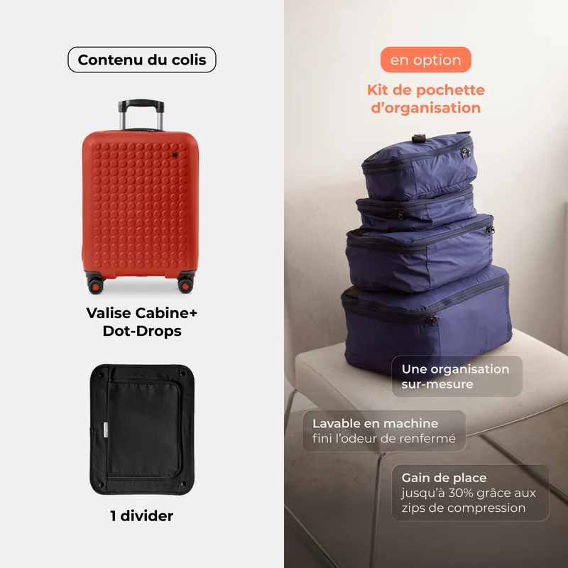 Valise Cabine 40 cm réparable à l'infini - Garantie 10 ans