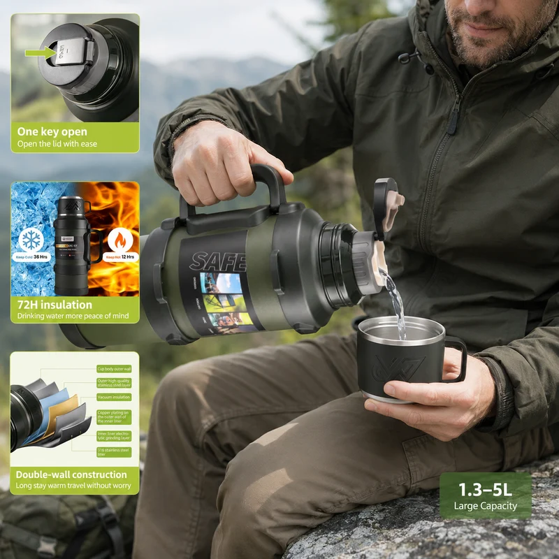 Thermos camping grande capacité inox isotherme