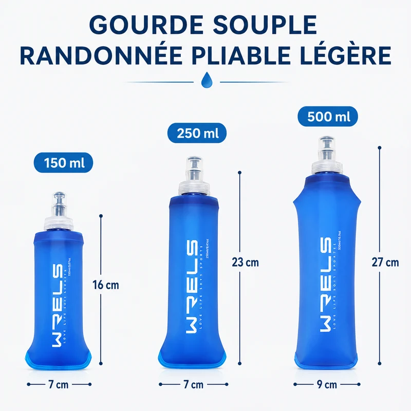 Gourde souple randonnée pliable légère