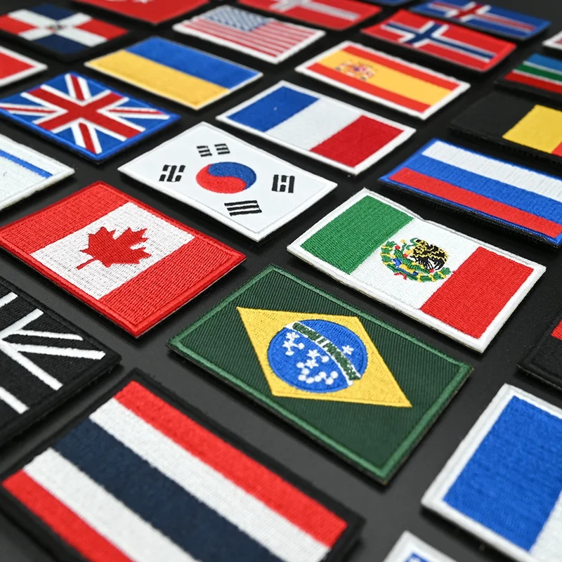 Patch drapeau sac randonnée brodé