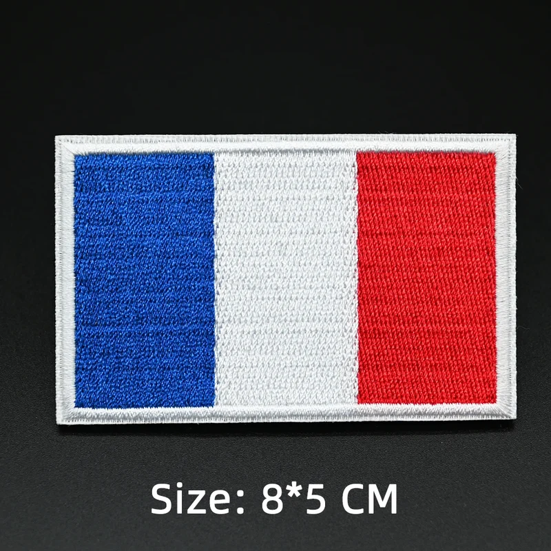 Patch drapeau sac randonnée brodé