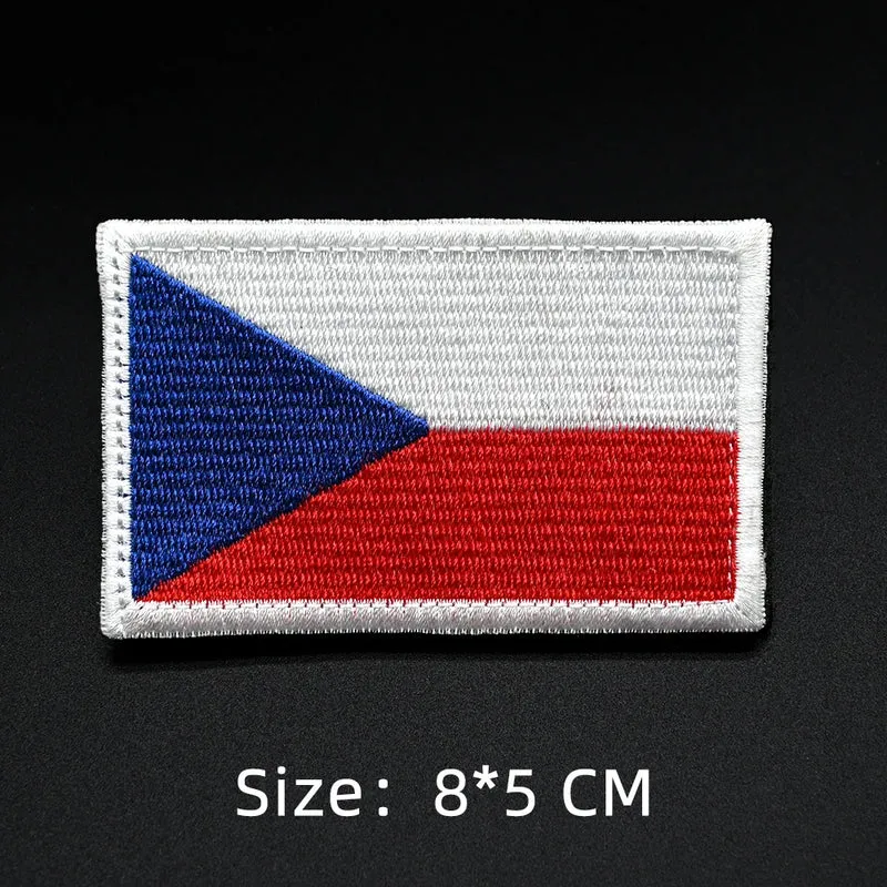 Patch drapeau sac randonnée brodé