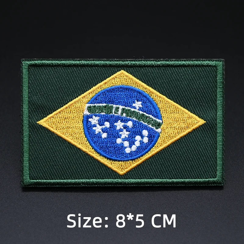 Patch drapeau sac randonnée brodé