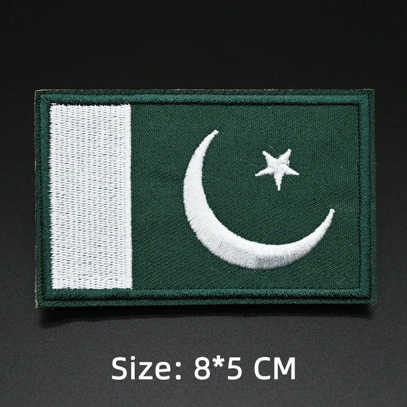 Patch drapeau sac randonnée brodé