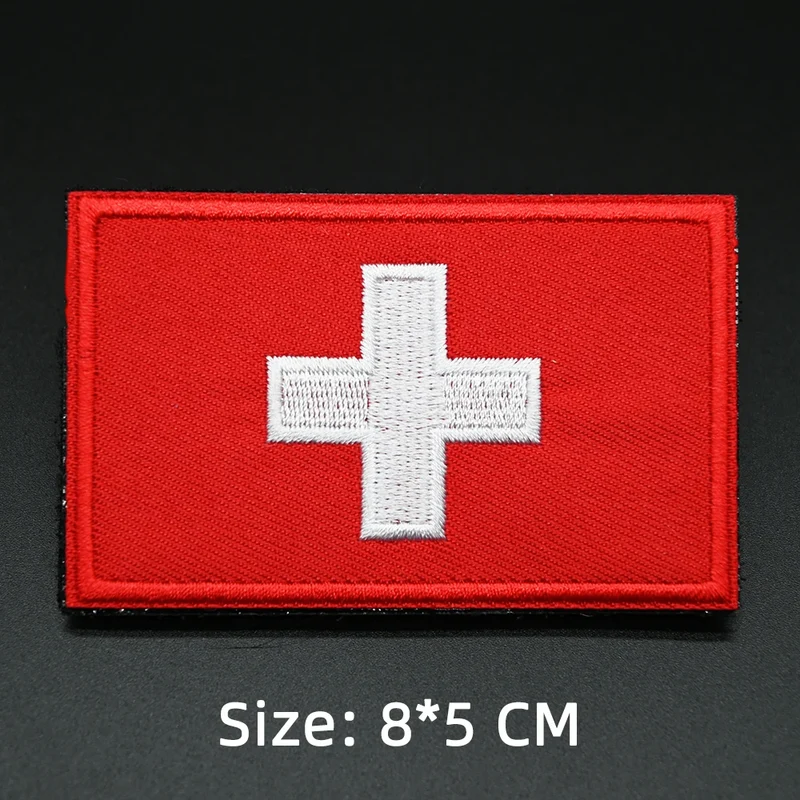 Patch drapeau sac randonnée brodé