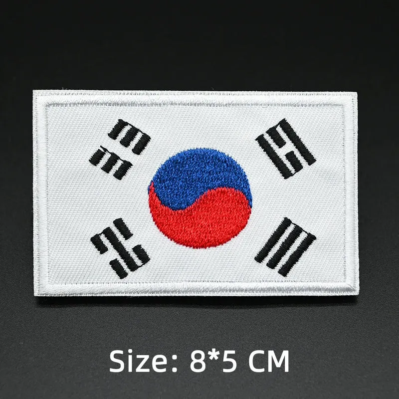 Patch drapeau sac randonnée brodé