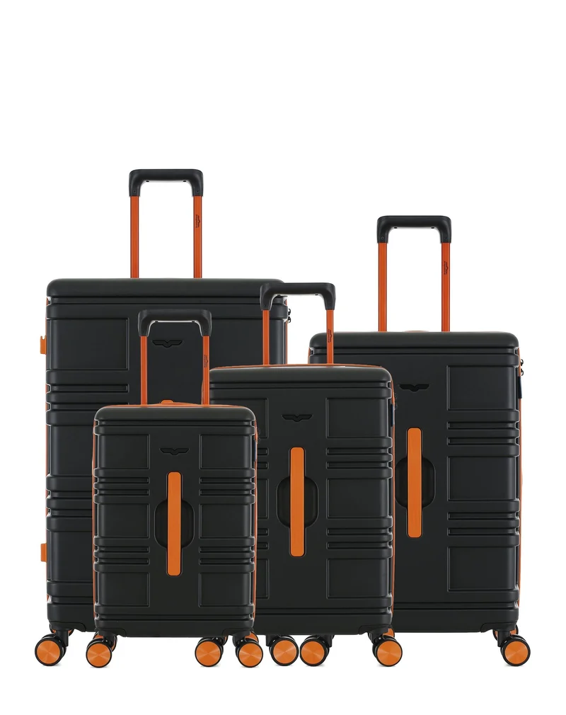Lot de 4 Valises Rigides Grand Format, Taille Moyenne, Cabine et Cabine XS EVERGLADES