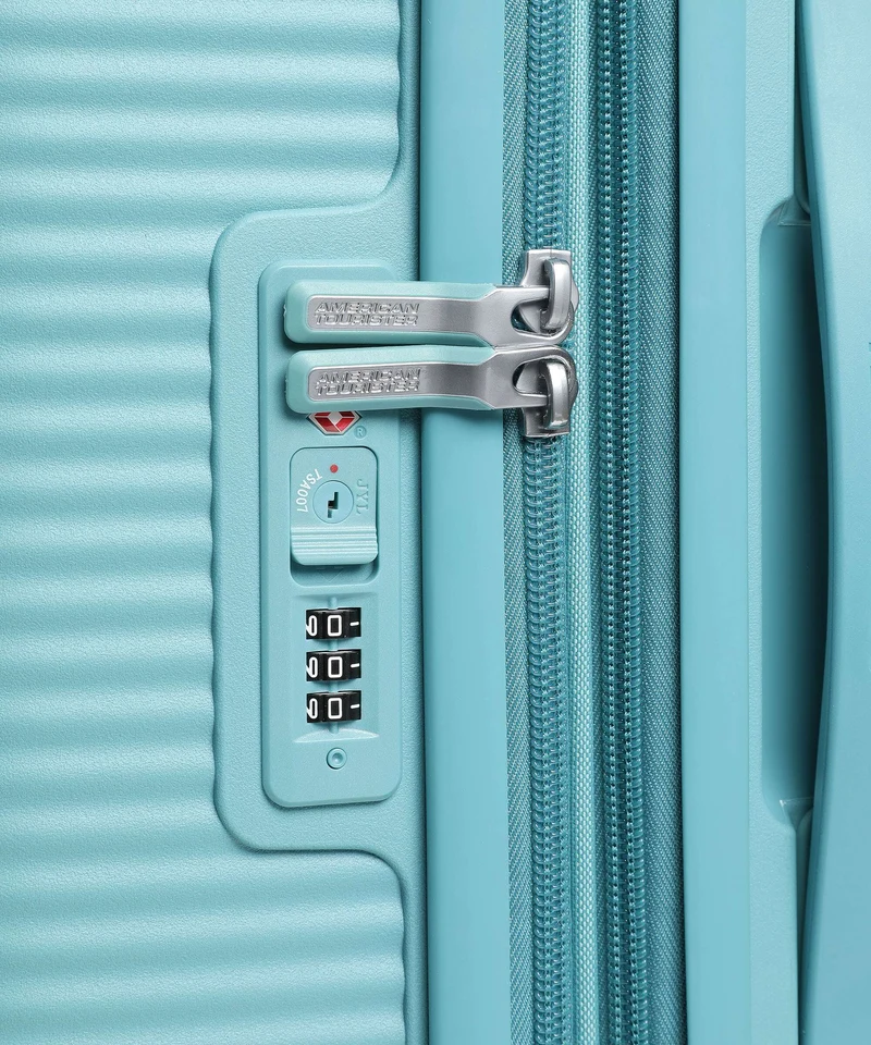 American Tourister Soundbox Valise 4 roues turquoise tonic