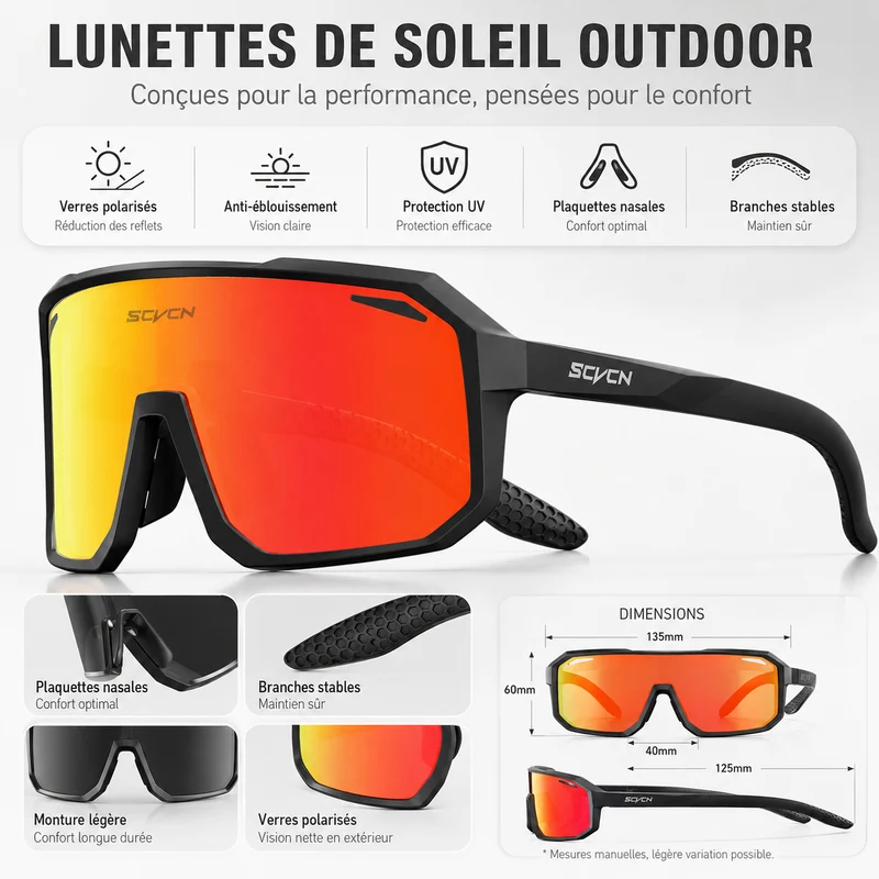 Lunettes randonnée UV400 protection soleil