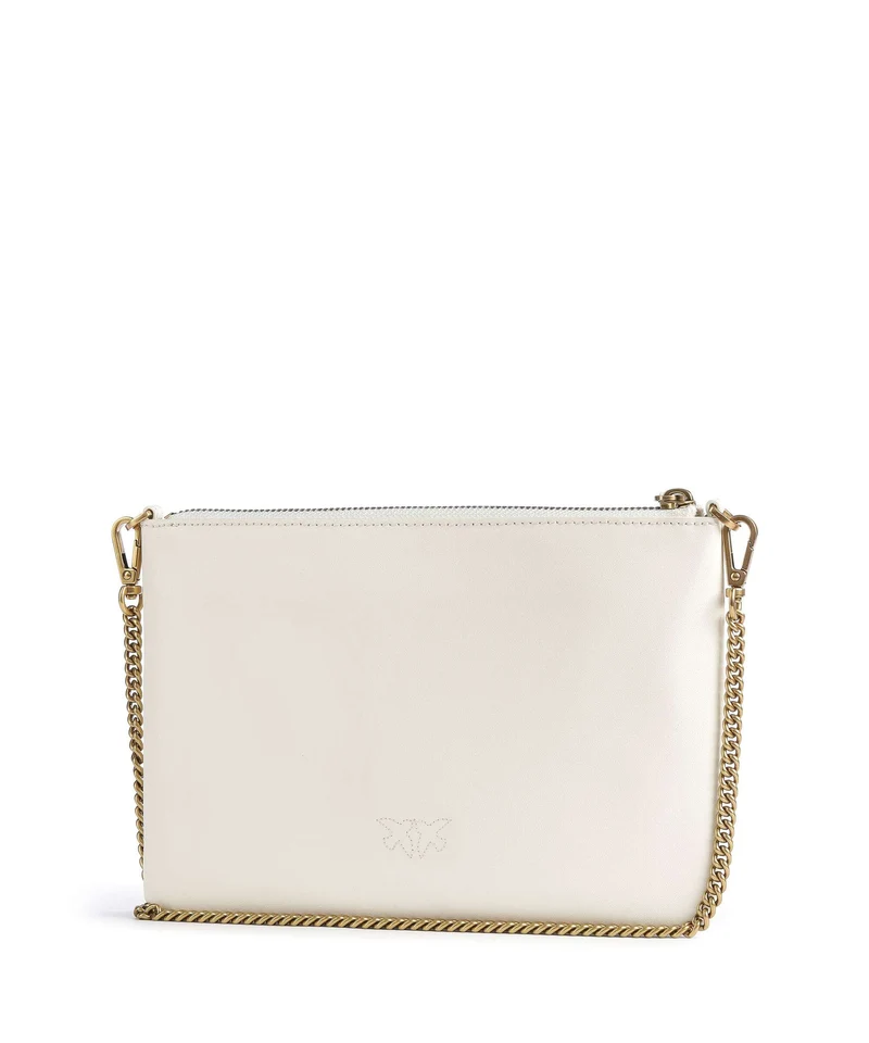Pinko Flat Classic Sac bandoulière bianco seta/antique gold