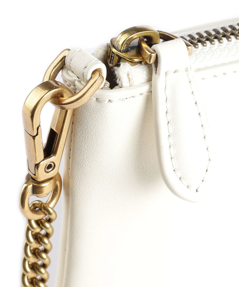 Pinko Flat Classic Sac bandoulière bianco seta/antique gold