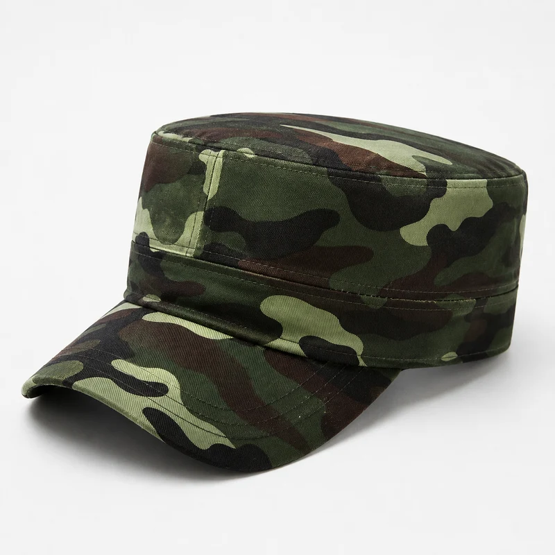 Casquette randonnée motif kaki plate légère