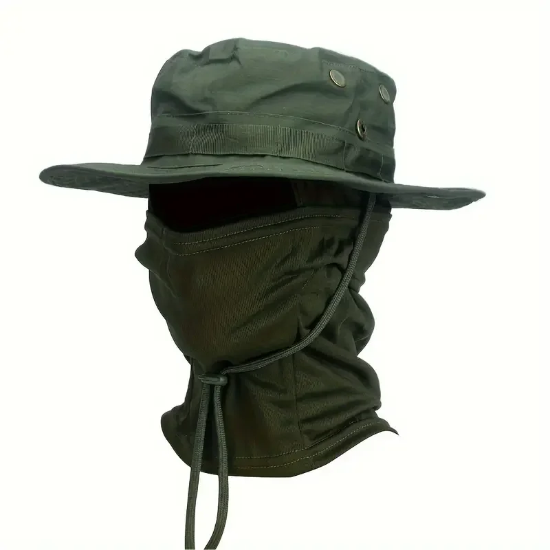 Chapeau randonnée motif kaki large bord anti soleil