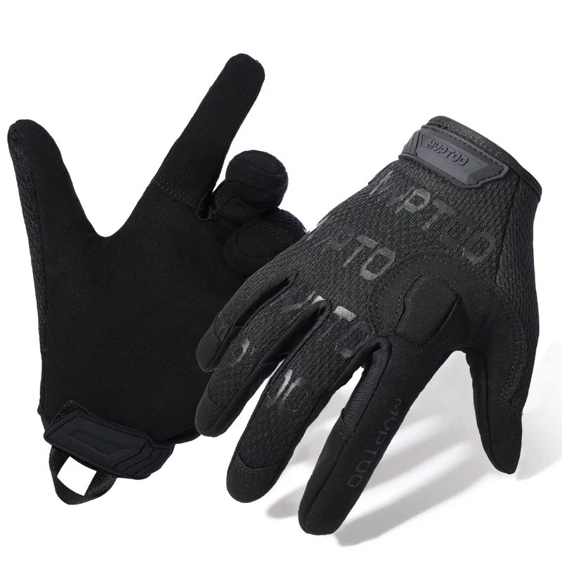 Gants randonnée tactiles résistants motif kaki