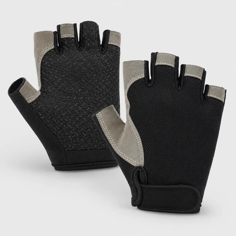 Gants randonnée demi doigts respirants anti dérapant