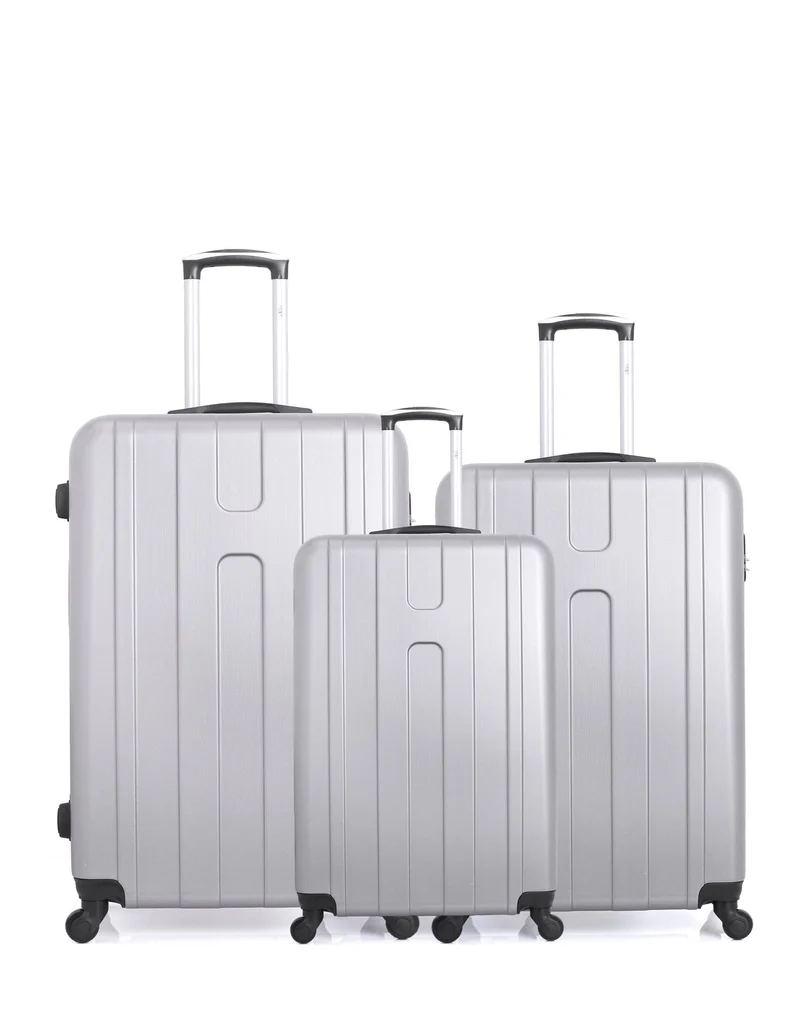 Lot de 3 valises rigides grand format, moyenne et cabine ATLANTA