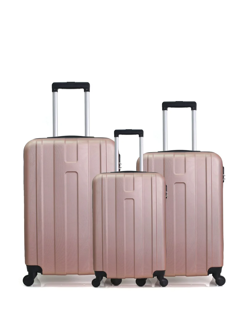Lot de 3 valises rigides grand format, moyenne et cabine ATLANTA