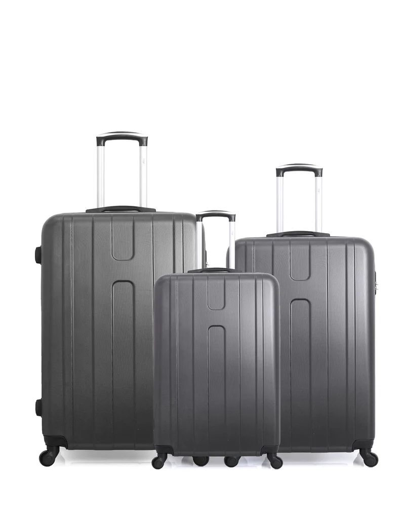 Lot de 3 valises rigides grand format, moyenne et cabine ATLANTA