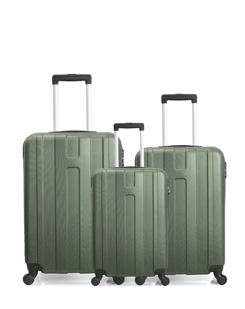 Lot de 3 valises rigides grand format, moyenne et cabine ATLANTA