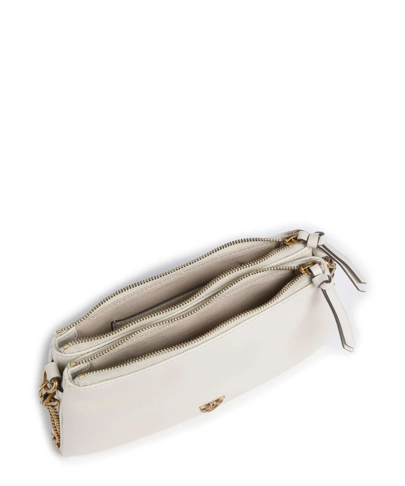 Pinko Double Mini Sac porté épaule bianco seta/antique gold