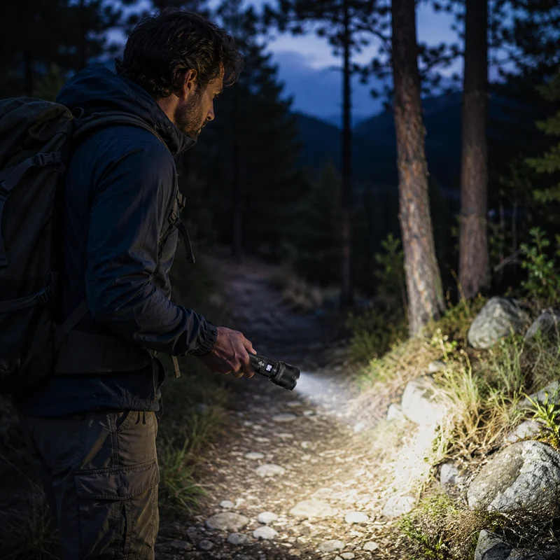 Lampe torche LED rechargeable USB randonnée