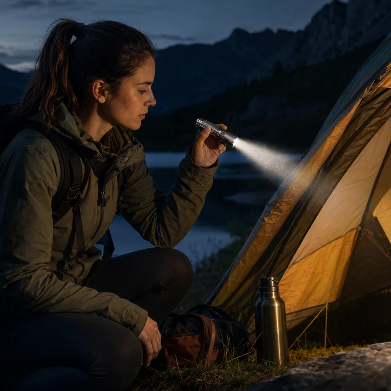 Lampe torche LED compacte randonnée