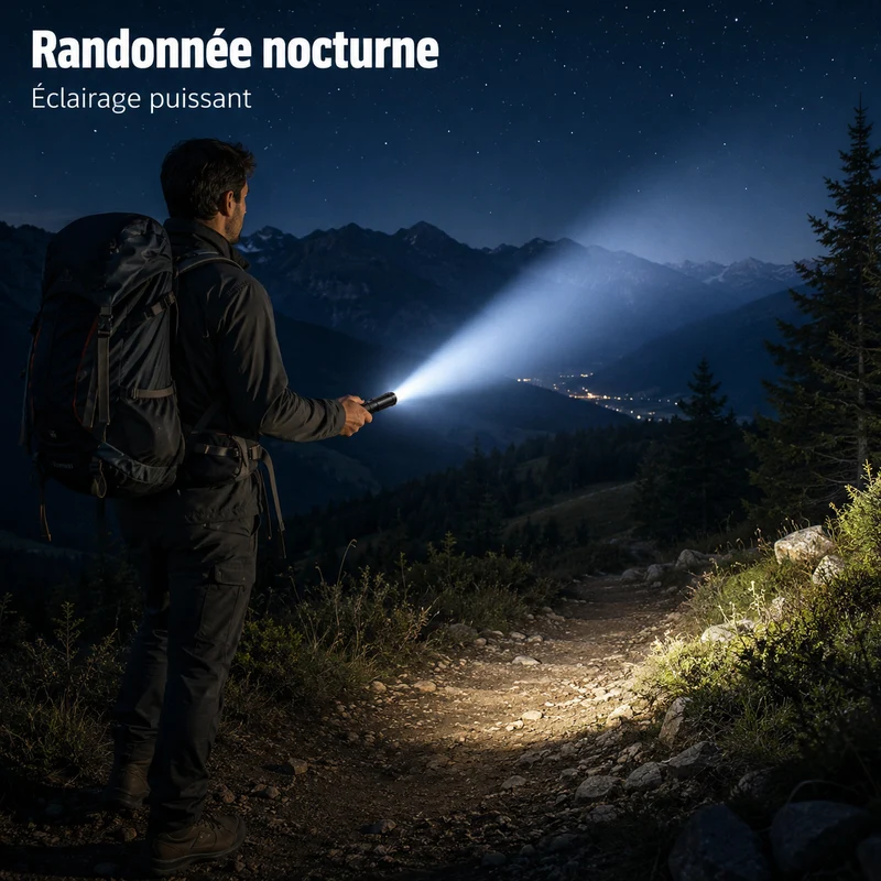 Lampe torche LED rechargeable randonnée