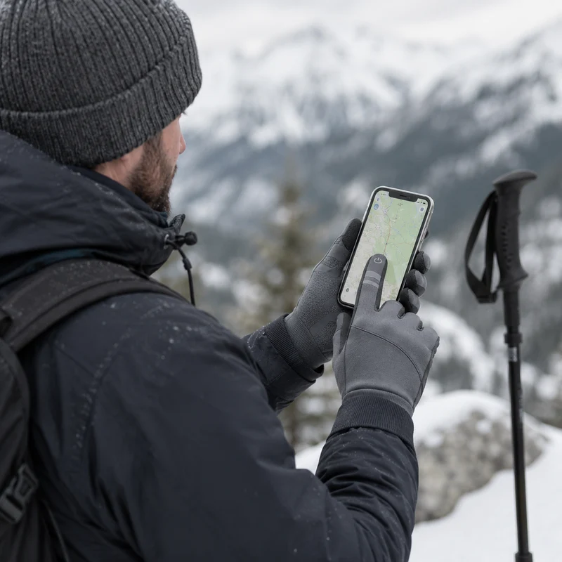 Gants randonnée étanches hiver tactiles chauds