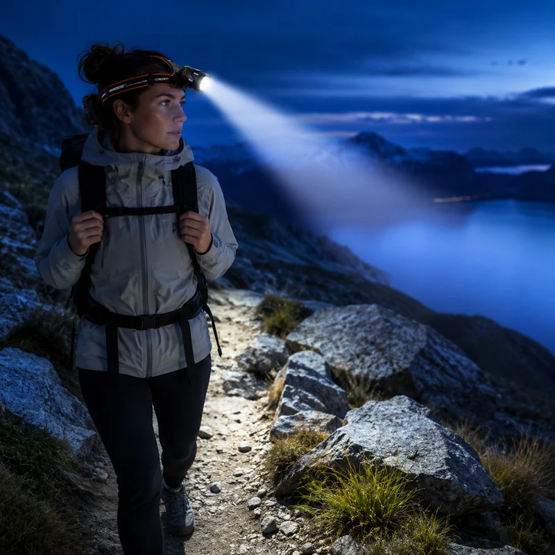 Lampe frontale LED ultra puissante randonnée
