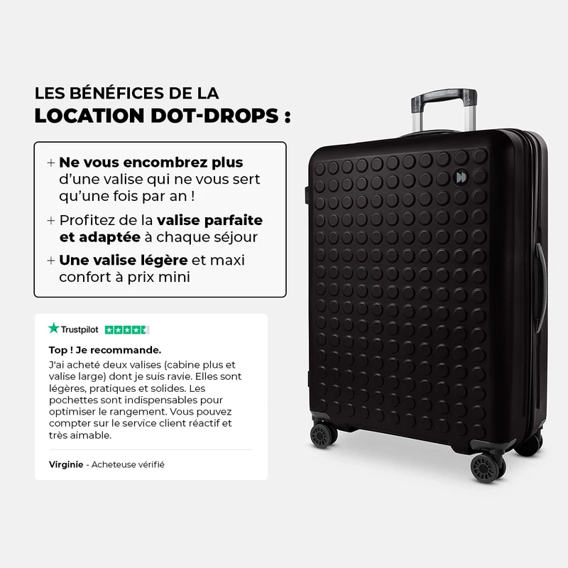 Valise soute Large légère en location