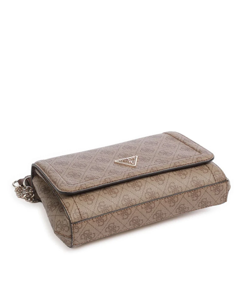 Guess Noelle Sac porté épaule latte logo/brown