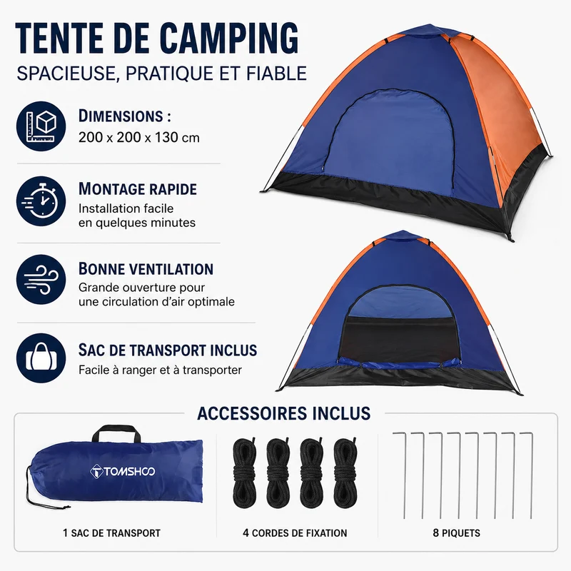 Tente bivouac randonnée 3-4 personnes