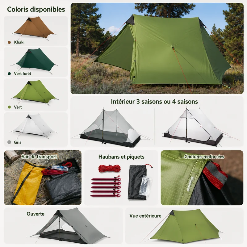 Tente bivouac ultralégère 2 personnes trekking