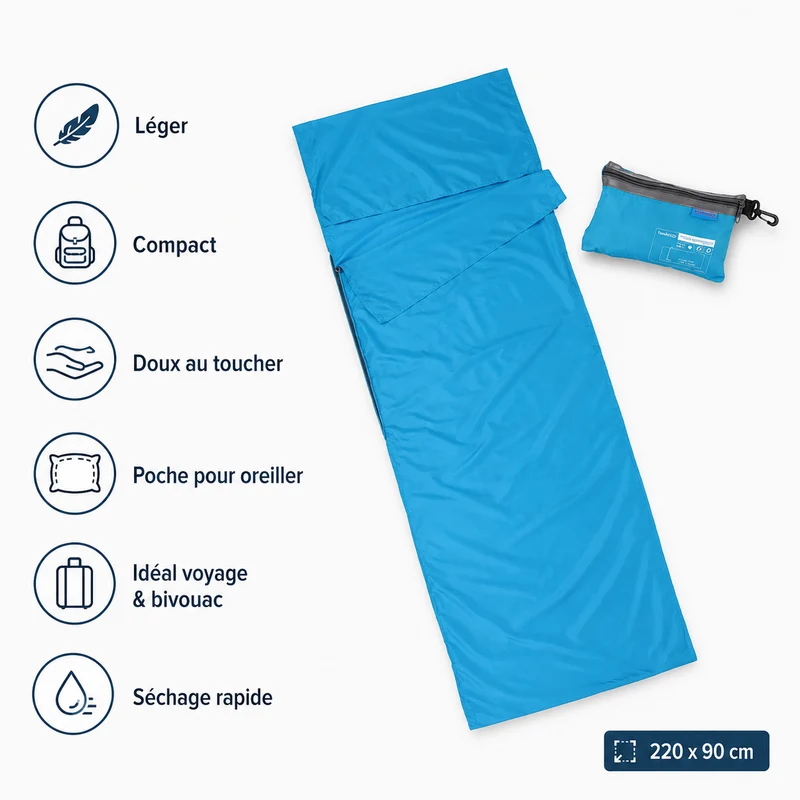 Drap de voyage sac de couchage randonnée