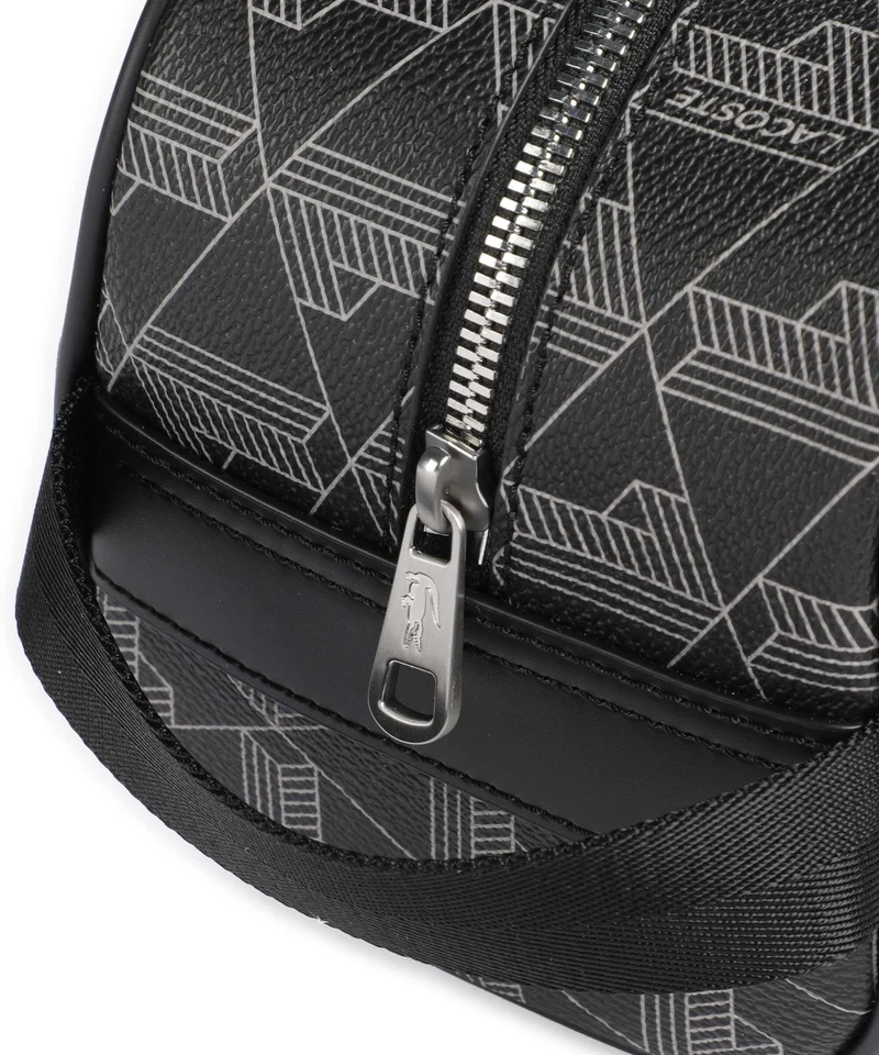 Lacoste The Blend Trousse de toilette monogram noir/gris
