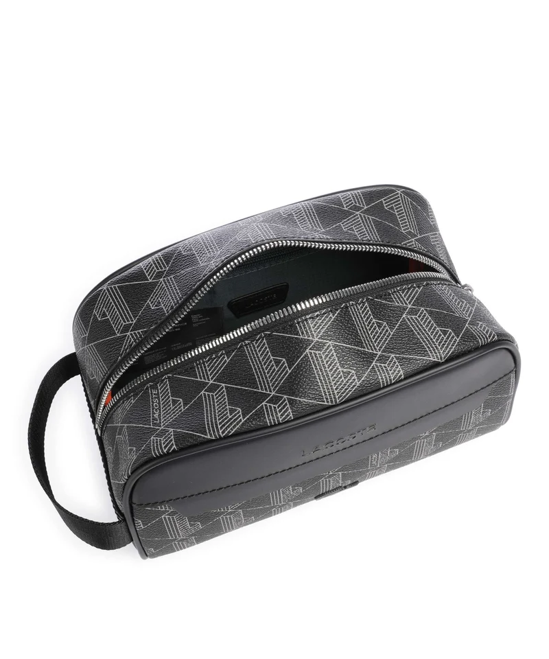 Lacoste The Blend Trousse de toilette monogram noir/gris