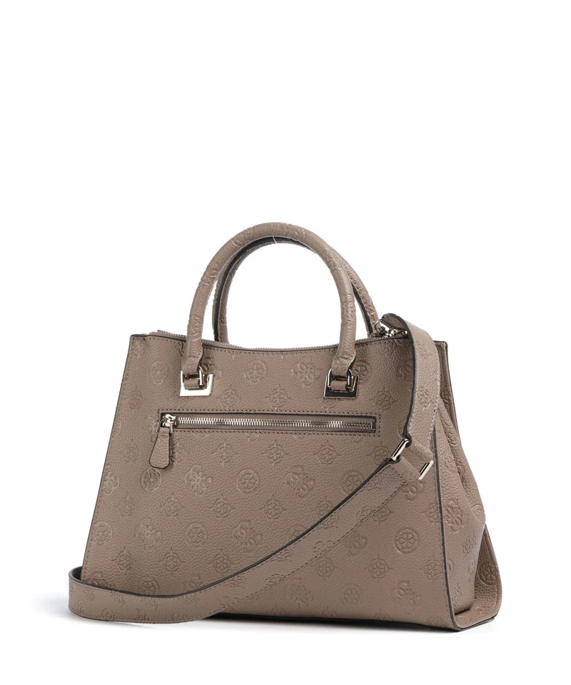 Guess Cresidia Sac à main dark taupe logo