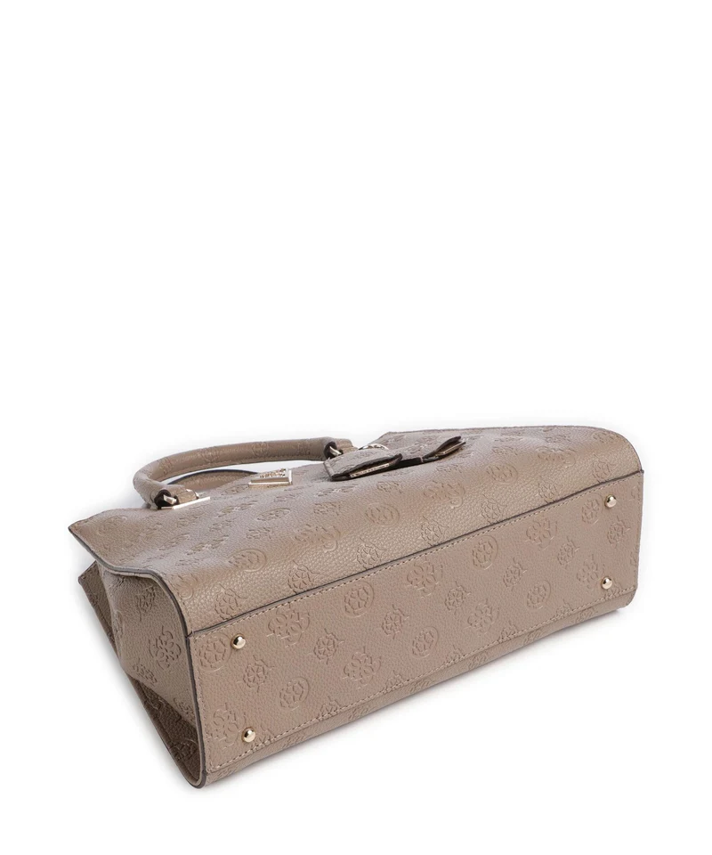 Guess Cresidia Sac à main dark taupe logo